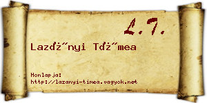 Lazányi Tímea névjegykártya